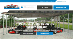 Desktop Screenshot of metalcarportsusa.com