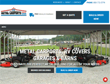 Tablet Screenshot of metalcarportsusa.com